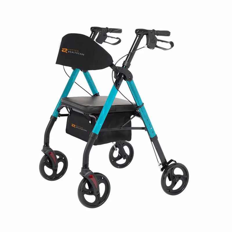 Rhythm Royal Deluxe 4-Wheel Rollator with Universal Height Adjustment