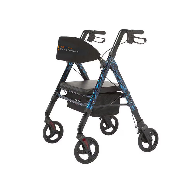 Rhythm Regal - Bariatric Aluminum 4 Wheel Rollator with Universal Height Adjustment