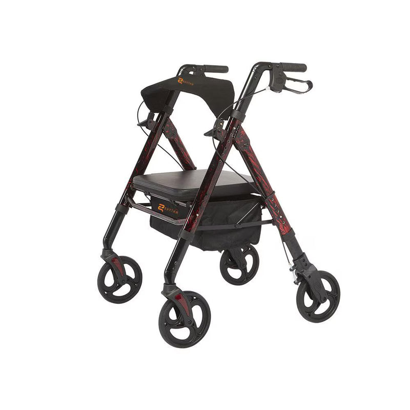Rhythm Regal - Bariatric Aluminum 4 Wheel Rollator with Universal Height Adjustment
