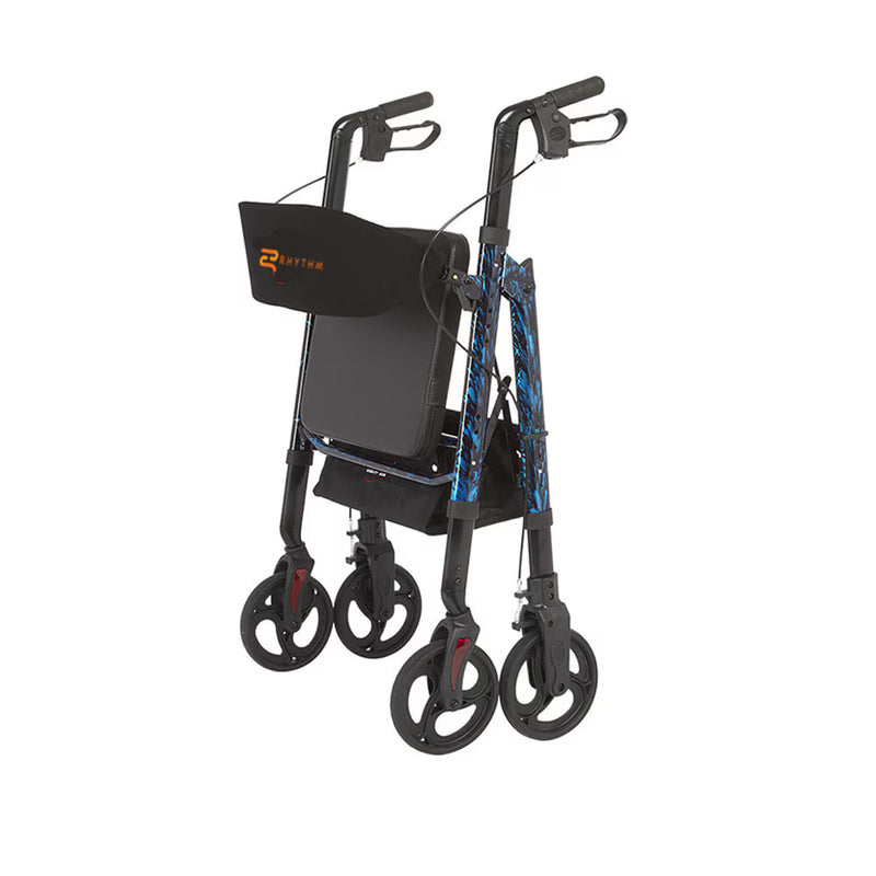 Rollator with wheels on a white background